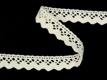 Cotton bobbin lace 75260, width 22 mm, ecru - 2