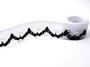 Cotton bobbin lace 75261, width 40 mm, white/black - 2/4