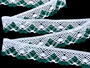Bobbin lace No. 75261 white/green | 30 m - 2/3