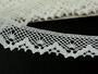 Linen bobbin lace 75261, width 40 mm, 100% linen bleached - 2/4