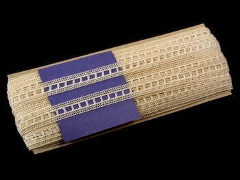 Cotton bobbin lace insert 75281, width 14 mm, ecru - 2
