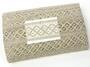 Cotton bobbin lace insert 75283, width 53 mm, light linen gray - 2/5