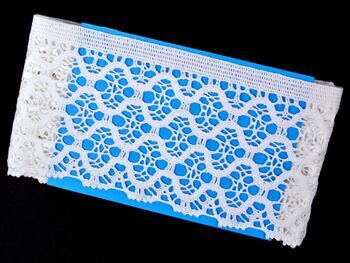 Cotton bobbin lace 75289, width 120 mm, white - 2