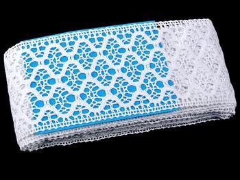 Cotton bobbin lace insert 75291, width 30 mm, white - 2