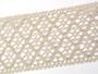 Cotton bobbin lace insert 75291, width 30 mm, light linen gray - 2/4