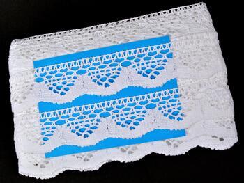 Cotton bobbin lace 75300, width 48 mm, white - 2