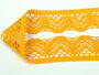 Cotton bobbin lace 75301, width 58 mm, dark yellow - 2/4