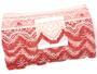 Cotton bobbin lace 75301, width 58 mm, pink/light cream/rose - 2/4