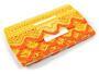 Cotton bobbin lace 75301, width 58 mm, yellow/dark yellow/rich orange - 2/5