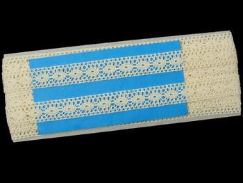 Cotton bobbin lace insert 75305, width 18 mm, ecru - 2