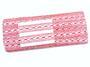 Cotton bobbin lace insert 75305, width 18 mm, white/red - 2/4