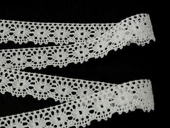 Cotton bobbin lace 75306, width 19 mm, ivory - 2