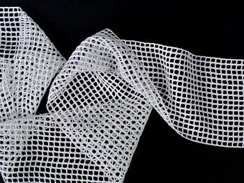 Cotton bobbin lace insert 75322, width 92 mm, white - 2