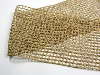 Cotton bobbin lace insert 75322, width 92 mm, caramel - 2