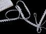 Cotton bobbin lace 75355, width 10 mm, white - 2/4