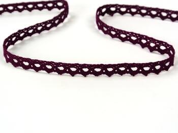 Cotton bobbin lace 75361, width 9 mm, violet - 2