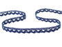 Cotton bobbin lace 75361, width 9 mm, dark blue - 2/4