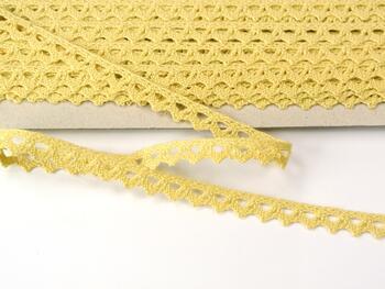 Cotton bobbin lace 75361, width 9 mm, light yellow - 2