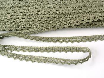 Cotton bobbin lace 75361, width 9 mm, dark linen gray - 2