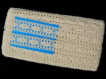 Cotton bobbin lace insert 75372, width 28 mm, ecru BD - 2