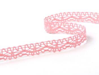 Cotton bobbin lace 75395, width 16 mm, pink - 2