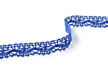 Cotton bobbin lace 75395, width 16 mm, royal blue - 2