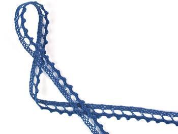 Cotton bobbin lace 75397, width 9 mm, ocean blue - 2