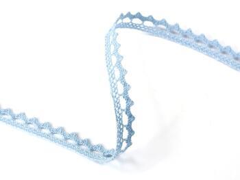 Cotton bobbin lace 75397, width 9 mm, pale blue - 2