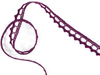 Cotton bobbin lace 75397, width 9 mm, violet - 2