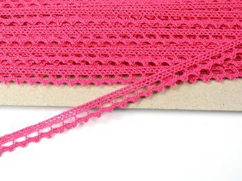 Cotton bobbin lace 75397, width 9 mm, fuchsia - 2