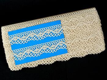 Cotton bobbin lace 75416, width 27 mm, ecru - 2