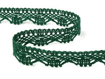 Cotton bobbin lace 75423, width 26 mm, green - 2