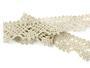 Cotton bobbin lace 75423, width 26 mm, linen gray - 2/4