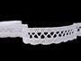 Cotton bobbin lace 75428, width 18 mm, white - 2/5