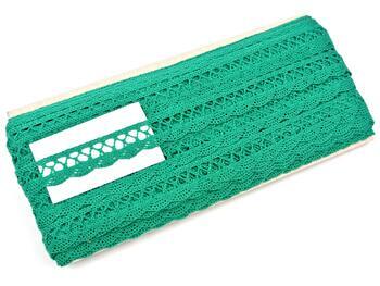 Cotton bobbin lace 75428, width 18 mm, light green - 2