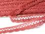 Cotton bobbin lace 75428, width 18 mm, rose - 2/5