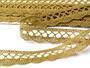 Cotton bobbin lace 75428, width 18 mm, khaki - 2/6