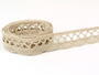 Cotton bobbin lace 75428, width 18 mm, light linen gray - 2/4