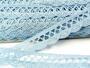 Cotton bobbin lace 75428, width 18 mm, light blue - 2/6