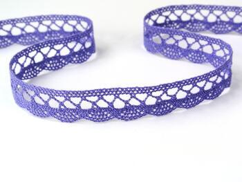 Cotton bobbin lace 75428, width 18 mm, purple II - 2