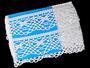 Cotton bobbin lace 75430, width 66 mm, white - 2/4