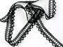 Cotton bobbin lace 75445, width 18 mm, black - 2/4