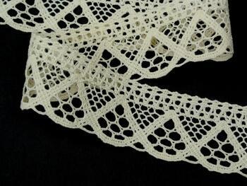Cotton bobbin lace 75453, width 40 mm, ecru - 2