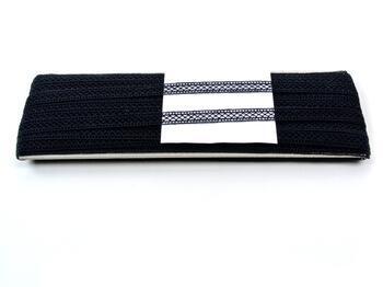 Cotton bobbin lace insert 75454, width 10 mm, black - 2