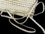 Cotton bobbin lace 75481, width 6 mm, white/Lurex gold - 2/4