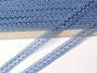 Cotton bobbin lace insert 75526, width 11 mm, sky blue - 2/5