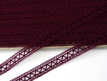 Cotton bobbin lace insert 75526, width 11 mm, violet - 2