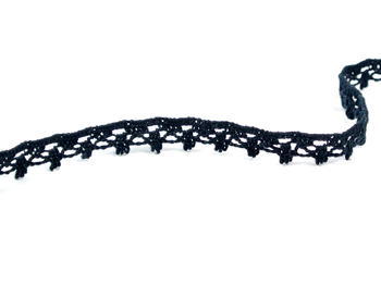 Bobbin lace No. 75535 black | 30 m - 2
