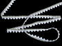 Bobbin lace No. 75535 white/dark linen | 30 m - 2/5