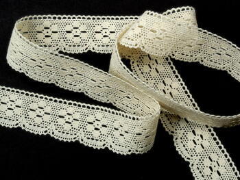 Cotton bobbin lace 75623, width 21 mm, ecru - 2
